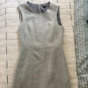 Theory Light Grey Tweed Shift Dress